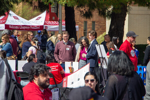 campus plaza with crowd