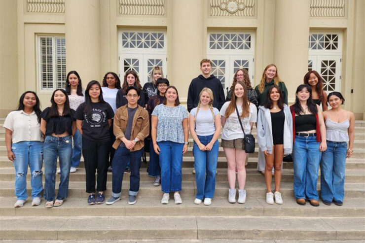 group of SURF fellows on steps of Chapman's Memorial Hall