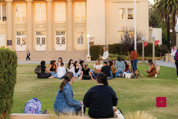 students on Chapman's Bert William's Mall