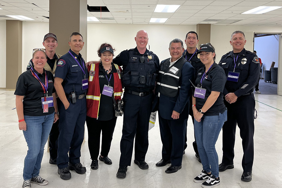 Chapman University Public Safety and Fire Life and Safety teams join the Orange Police Department