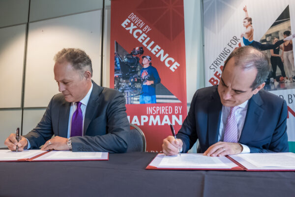 Agreement signing.