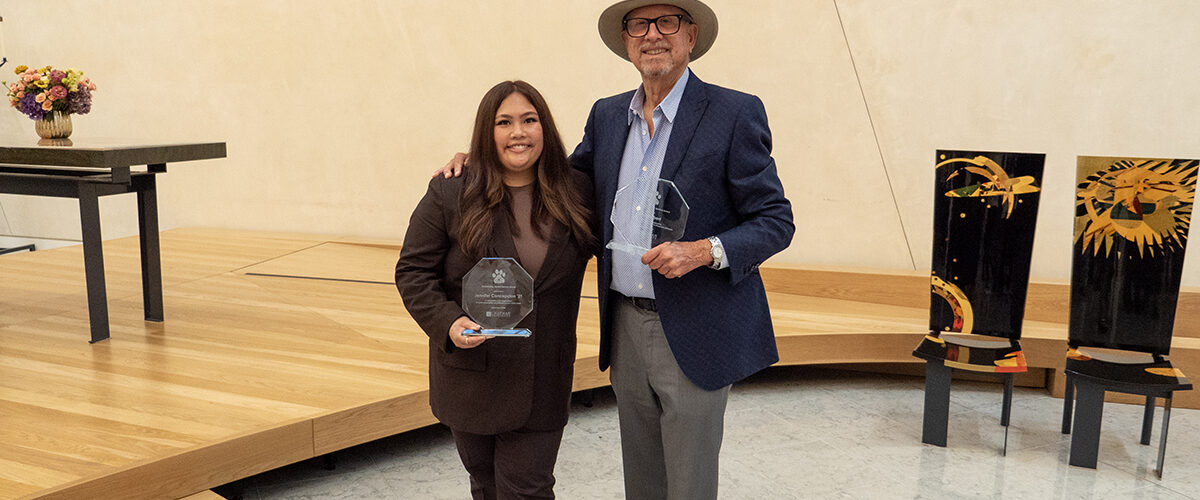 Volunteer Event awardees Mark Hilbert and Jen Concepcion