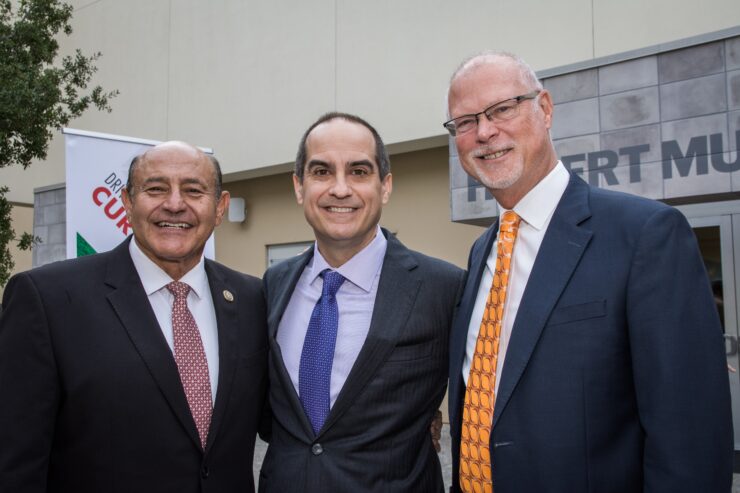 Matt Parlow with Mayor of Orange and Congressman.