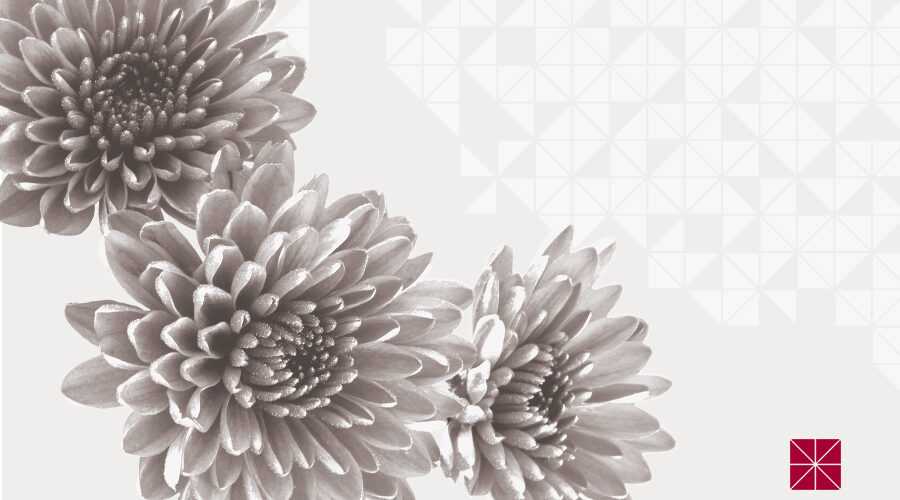 greyscale floral imagery