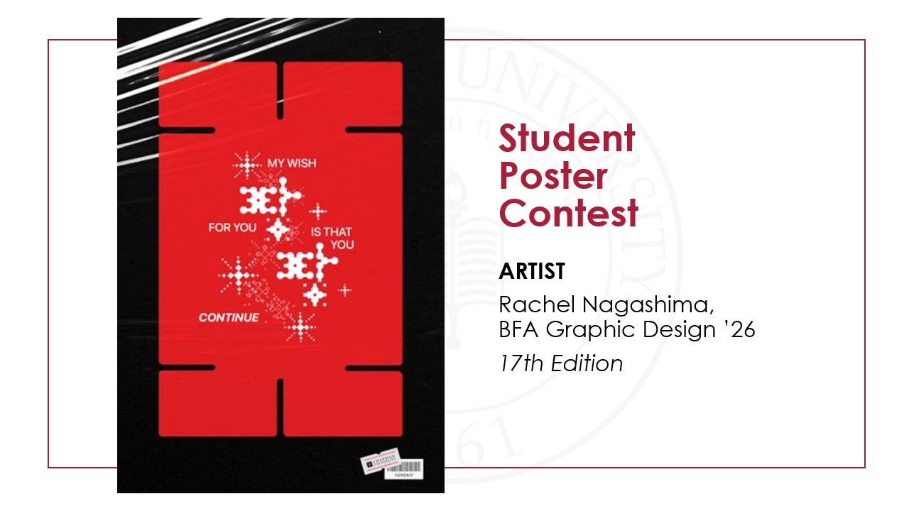 State of the University student poster contest winner Rachael Nagashima