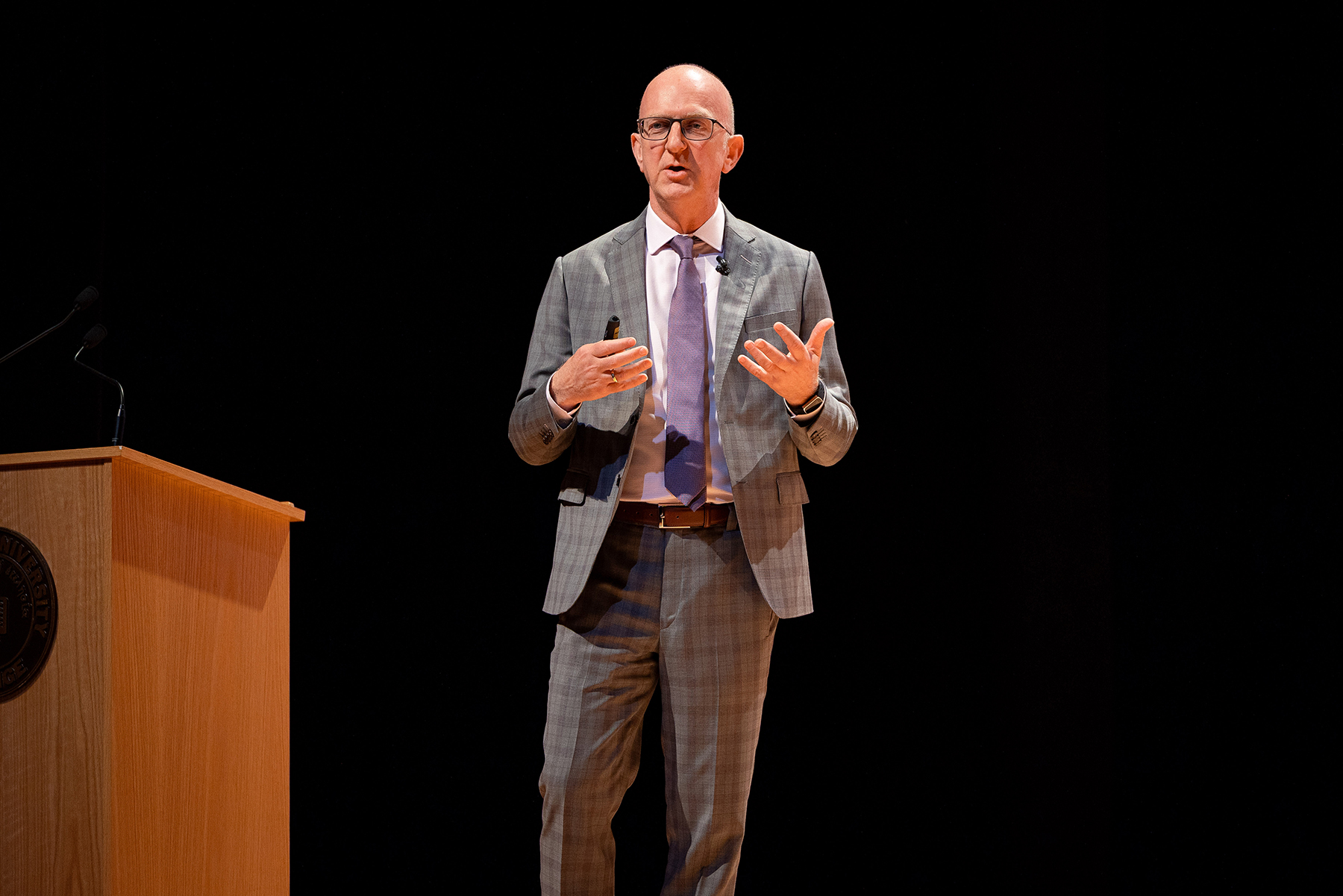 EVP, Provost, and Chief Academic Officer Mike Ibba speaks at the 2026 State of the University event.