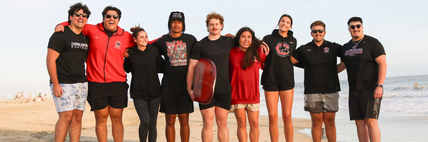 Chapman students enjoy a beach day.