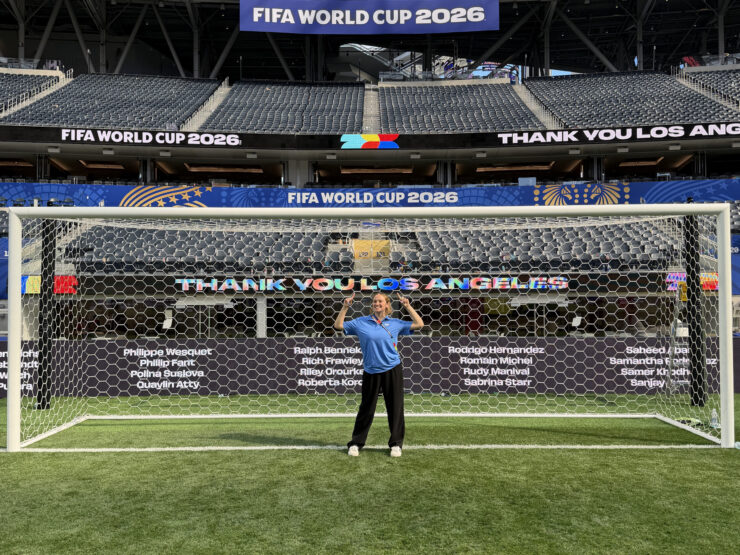 Lisa Pressler at SoFi Stadium during the FIFA World Cup.