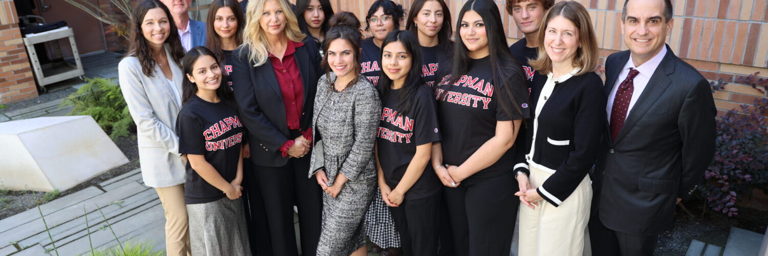 Marymount scholars with Chapman executive leadership and Marymount Education Foundation leadership.
