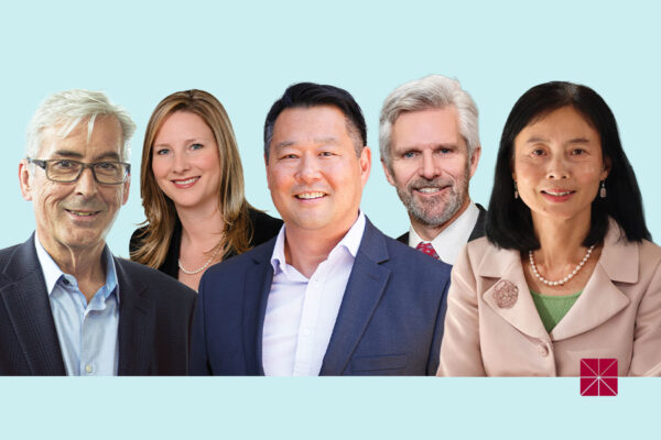 An image of five new leaders at Chapman University.